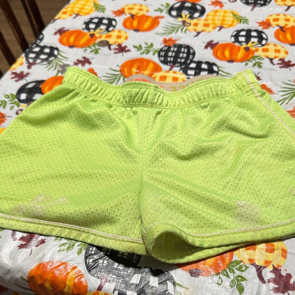 Justice Neon Green Kids' Mesh Shorts